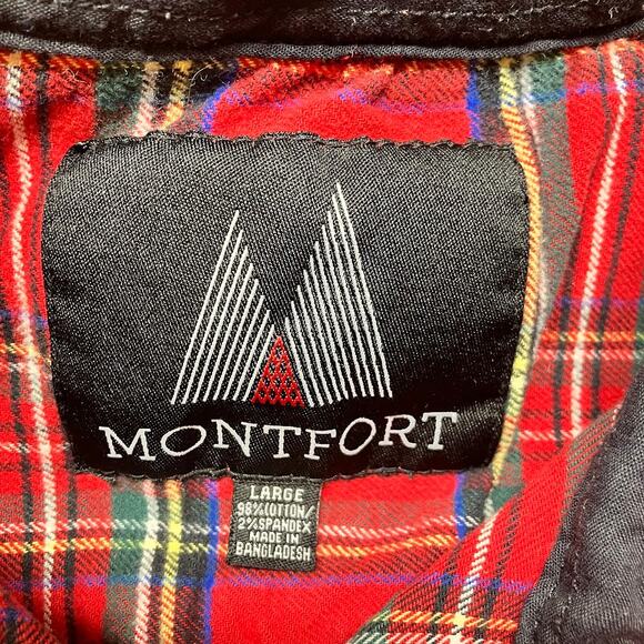 Montfort Lumberjack Red Plaid Long Sleeve Flannel Button Down Shirt Womens L - Picture 3 of 9